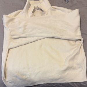 Uniqlo Cozy Cream Mock Neck Sweater